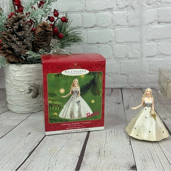 Vintage celebration Barbie hallmark Keepsake Ornament 2001 collector's s… - Picture 1 of 6